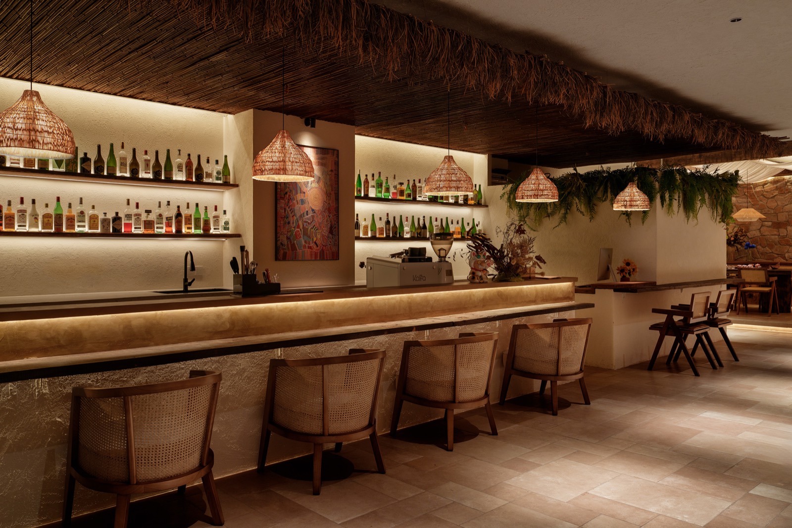 Thatched café bar